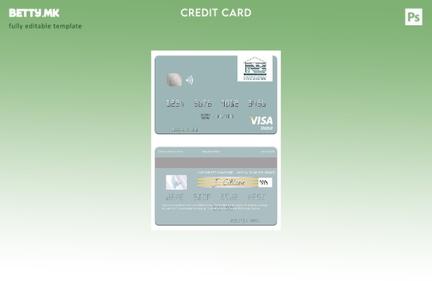 Модерен стил Шаблон за виза за дебитна картичка СКНА банка Сент Китс и Невис